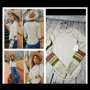 Free People NWT In the Mix Cuff Thermal Size XS